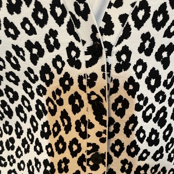 Theory Button-Up Sweater, Black and White - Picture 4 of 6